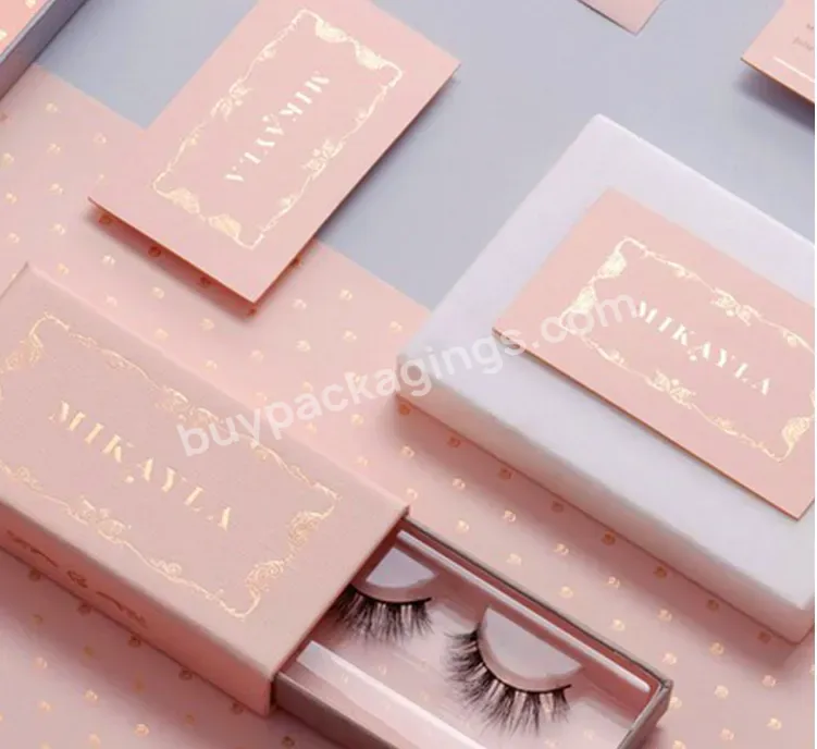 Custom Luxury Cmyk 4 Color Printing Recycled Gift Rigid False Eyelash Packaging Box