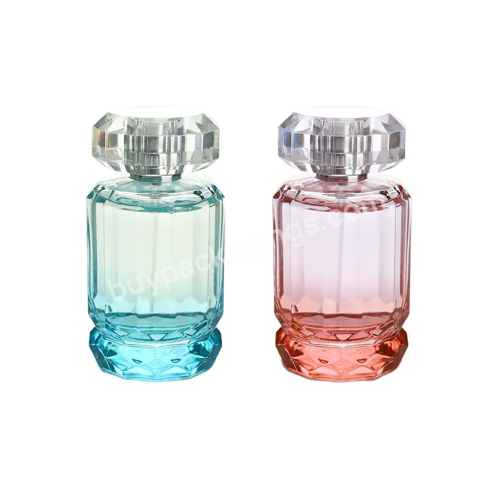 Custom Luxury Container Bottle Design Gradient Color Glass Creative Circle Perfume Bottles