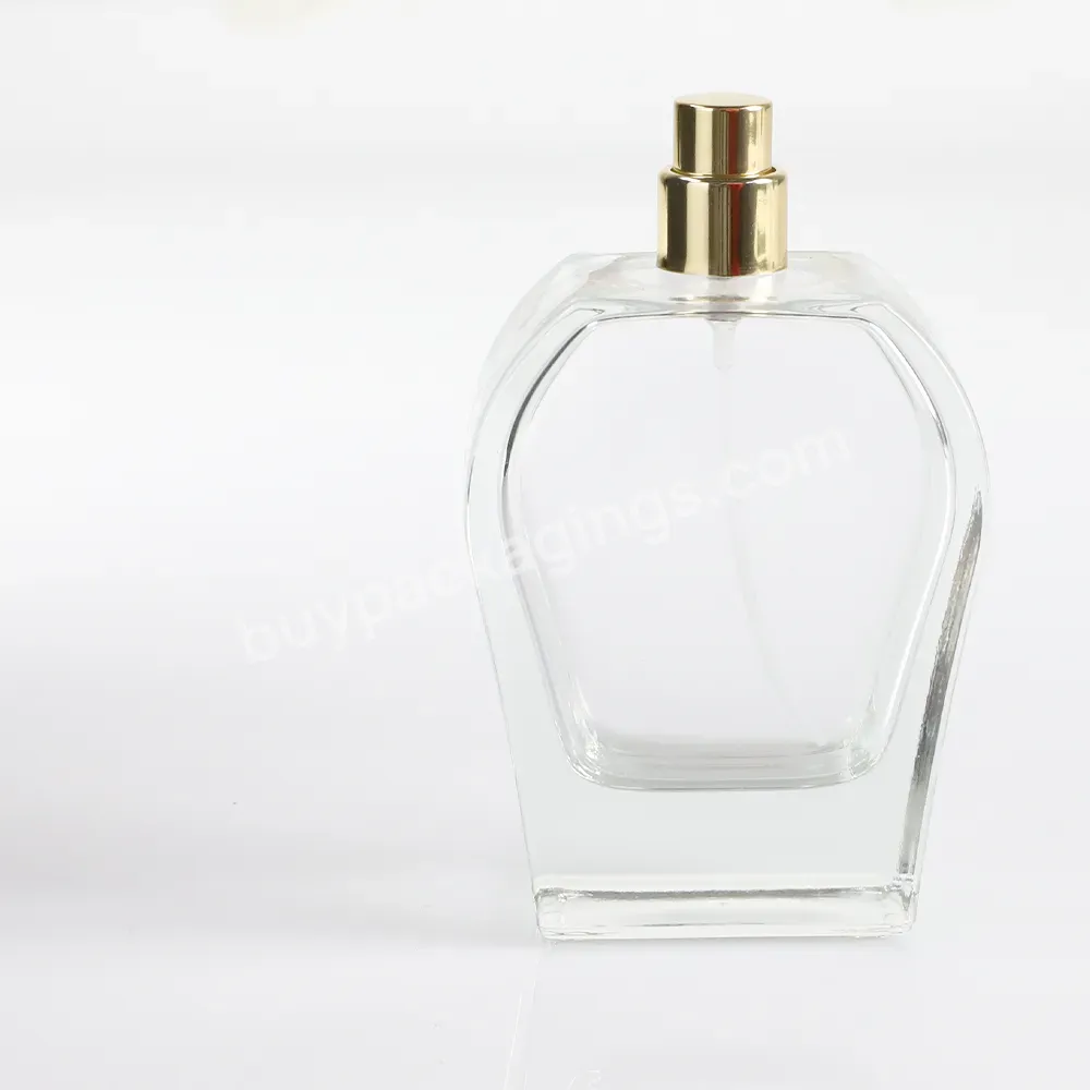 Custom Luxury Container Bottle Design Transparent Glass Creative Circle Perfume Bottles With Logo Printing