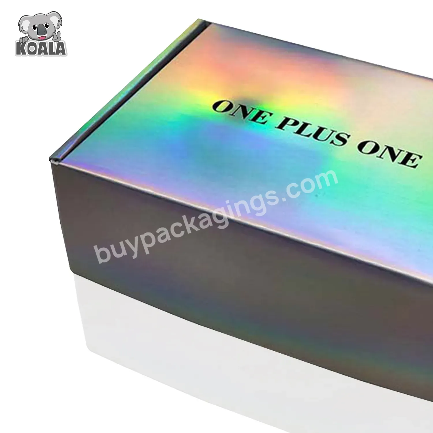 Custom Luxury Corrugated Paper Glitter Holographic Silver Satin Women Lingerie Hair Wig Folding Mailer Gift Box Packaging