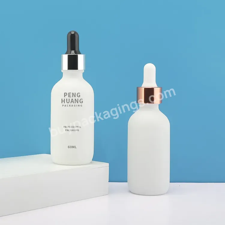 Custom Luxury Cosmetic Packaging Empty Glass Serum Bottle Face Boston Dropper Bottle Free Sample Hair Oil Bottle