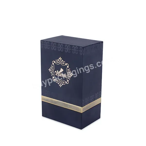 Custom Luxury Embossing Perfume Packaging Box Rigid Neck Shoulder Cosmetic Bottle Box