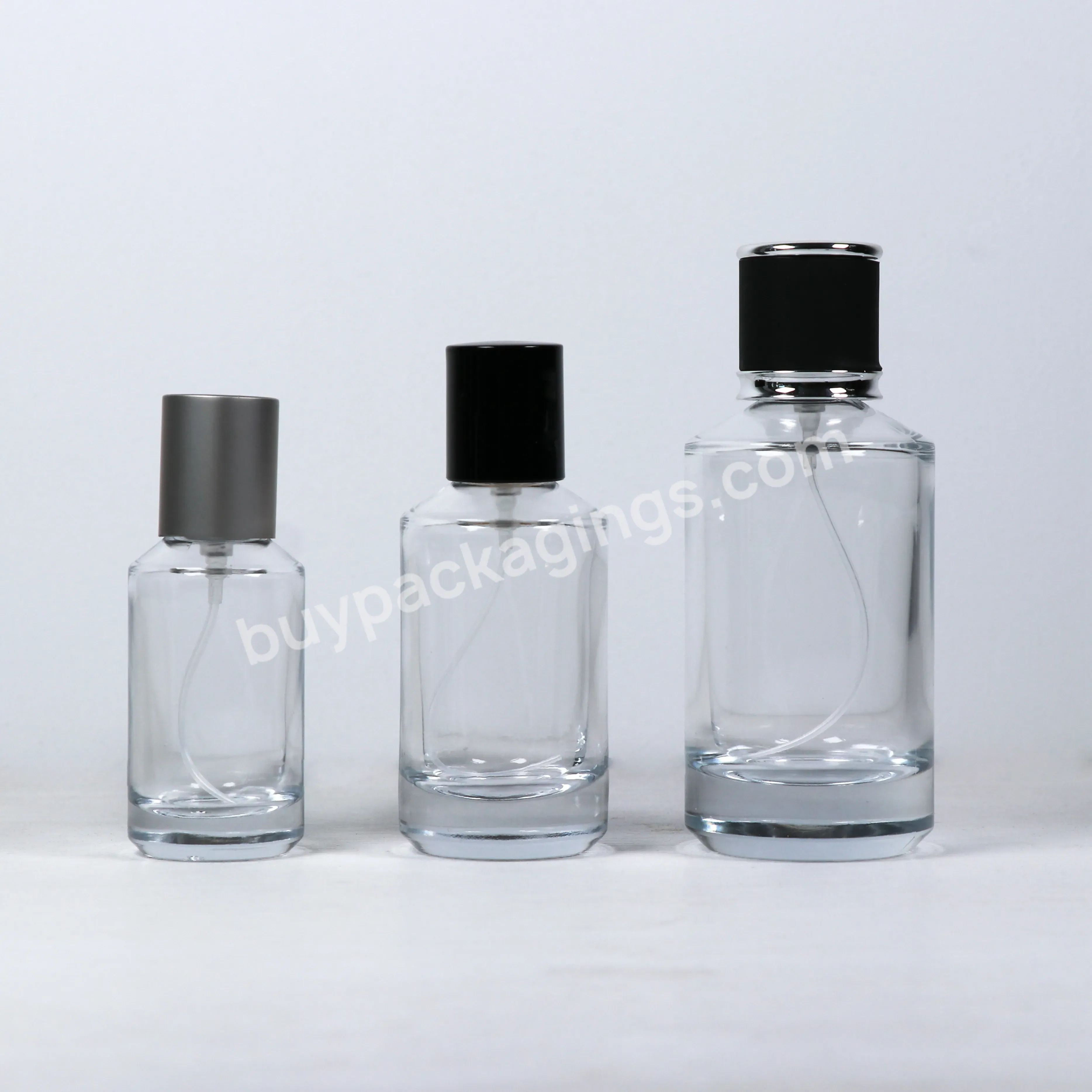 Custom Luxury Empty Clear Diagonal Shoulder Perfume Spray Bottle Fragrance Glass Bottle 30ml 50ml 100ml With Atomizer Spray