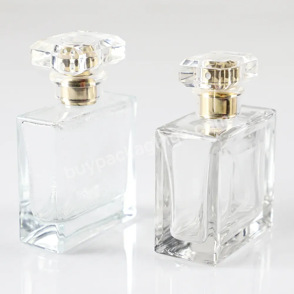 Custom Luxury Flacon De Parfum Square Spray Bouteille De Parfum 30ml 50ml 100ml Black Botol Parfum Empty Bottles Glass Perfume