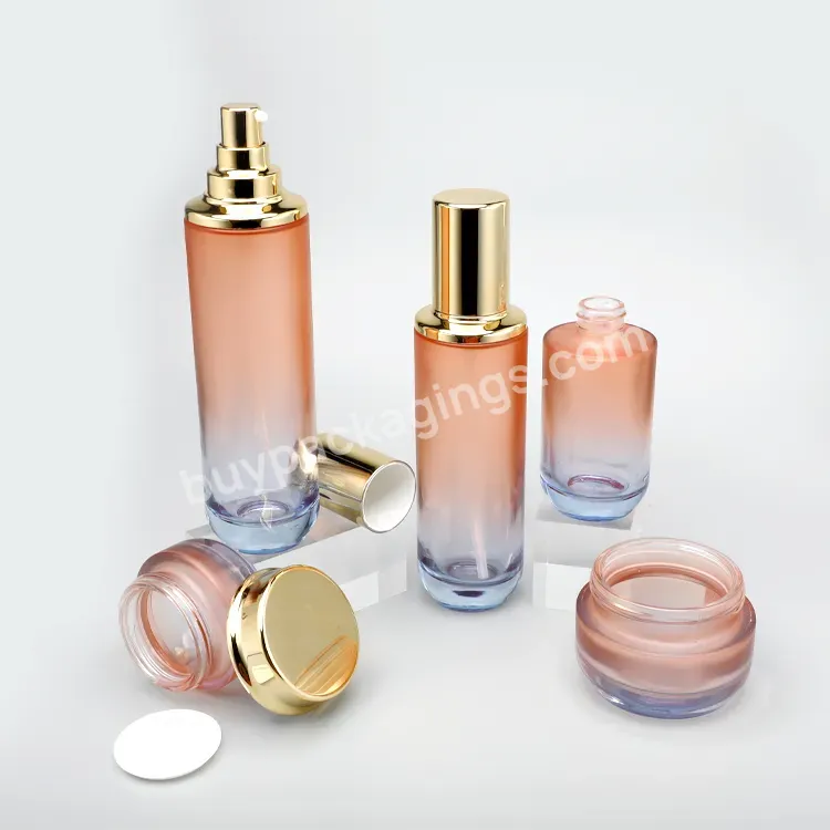 Custom Luxury Glass Cosmetics 100ml 120ml Skincare Packaging Bottle Empty Lotion Bottles Glass