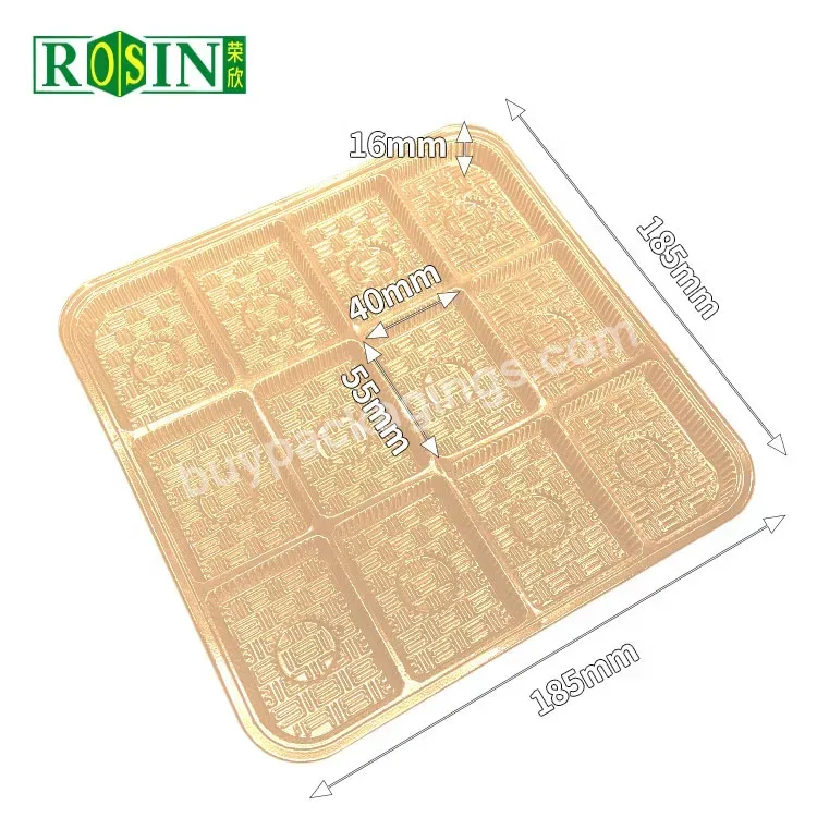 Custom Luxury Gold 12 Cavity Dividers Insert Chocolate Mold Clear Plastic Plastic Packaging For Chocolate