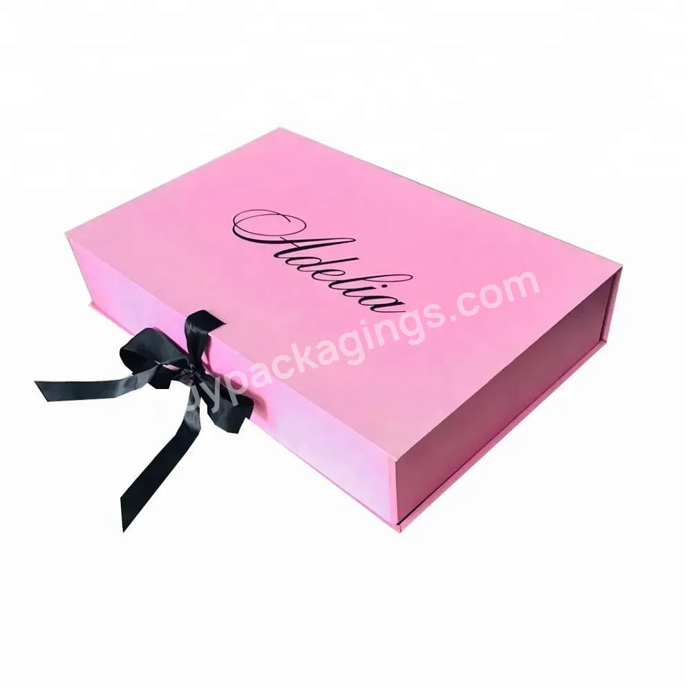 Custom Luxury Handmade Rigid Boxes Wedding Dress Clothing Packaging Paper Gift Box
