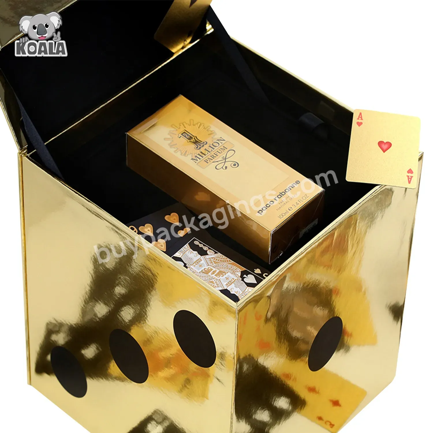 Custom Luxury High-end Small Elegant Holographic Jewellery Rose Gold Card Deck Perfume Cosmetic Magnetic Gift Box