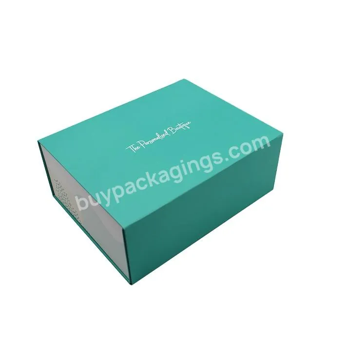 Custom luxury high quality green folding boxes gift packaging paper boxes cosmetics packaging box cajas de regalo