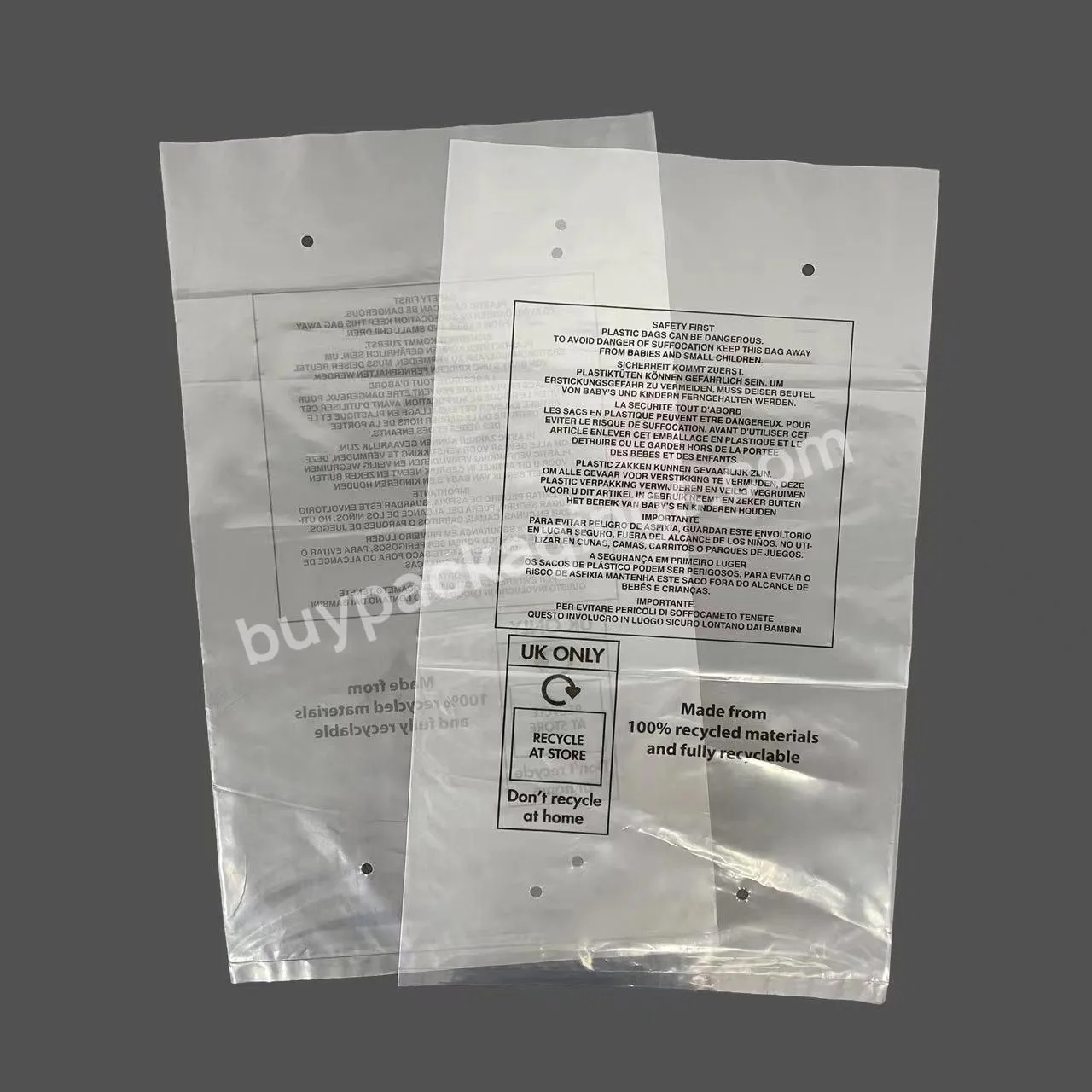 Custom Luxury High Quality Recycled LDPE Plastic Wig Bags Hair Packaging