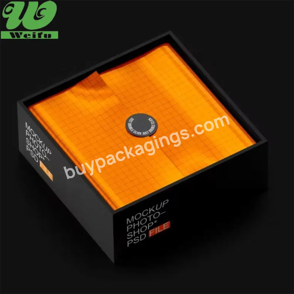 Custom Luxury Large Black Cardboard Paper Garment Clothing Gift Packaging Box For Clothes