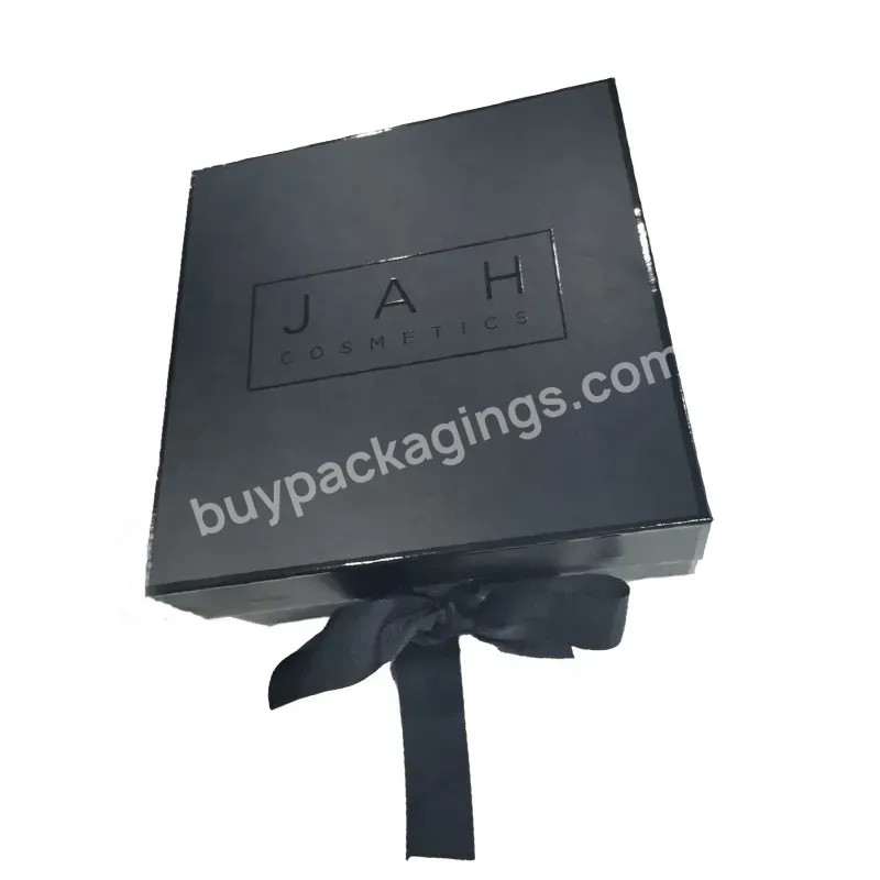 Custom Luxury Large Black Cardboard Paper Garment Clothing Gift Packaging Box
