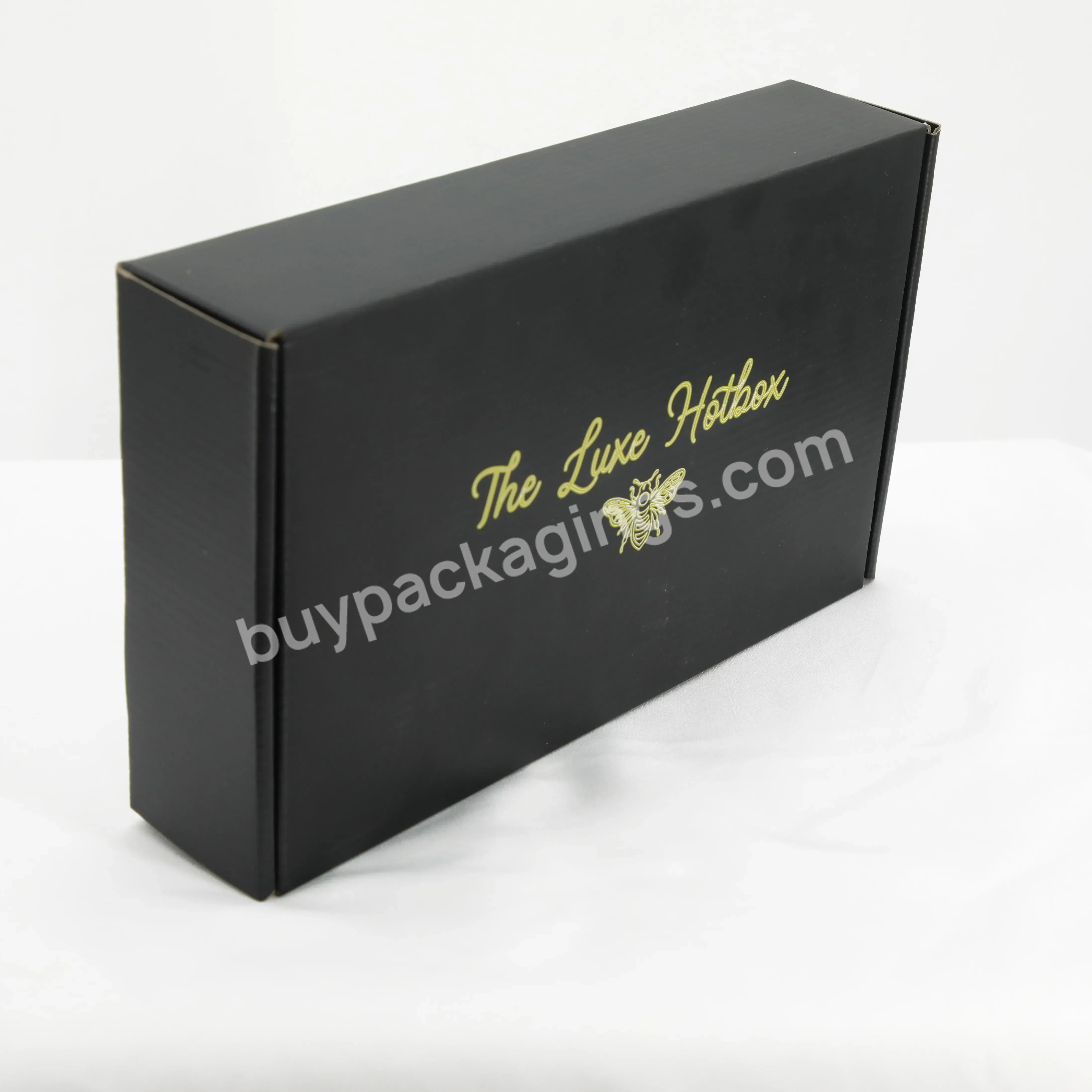 Custom Luxury Logo Printed Black Cosmetic Packaging