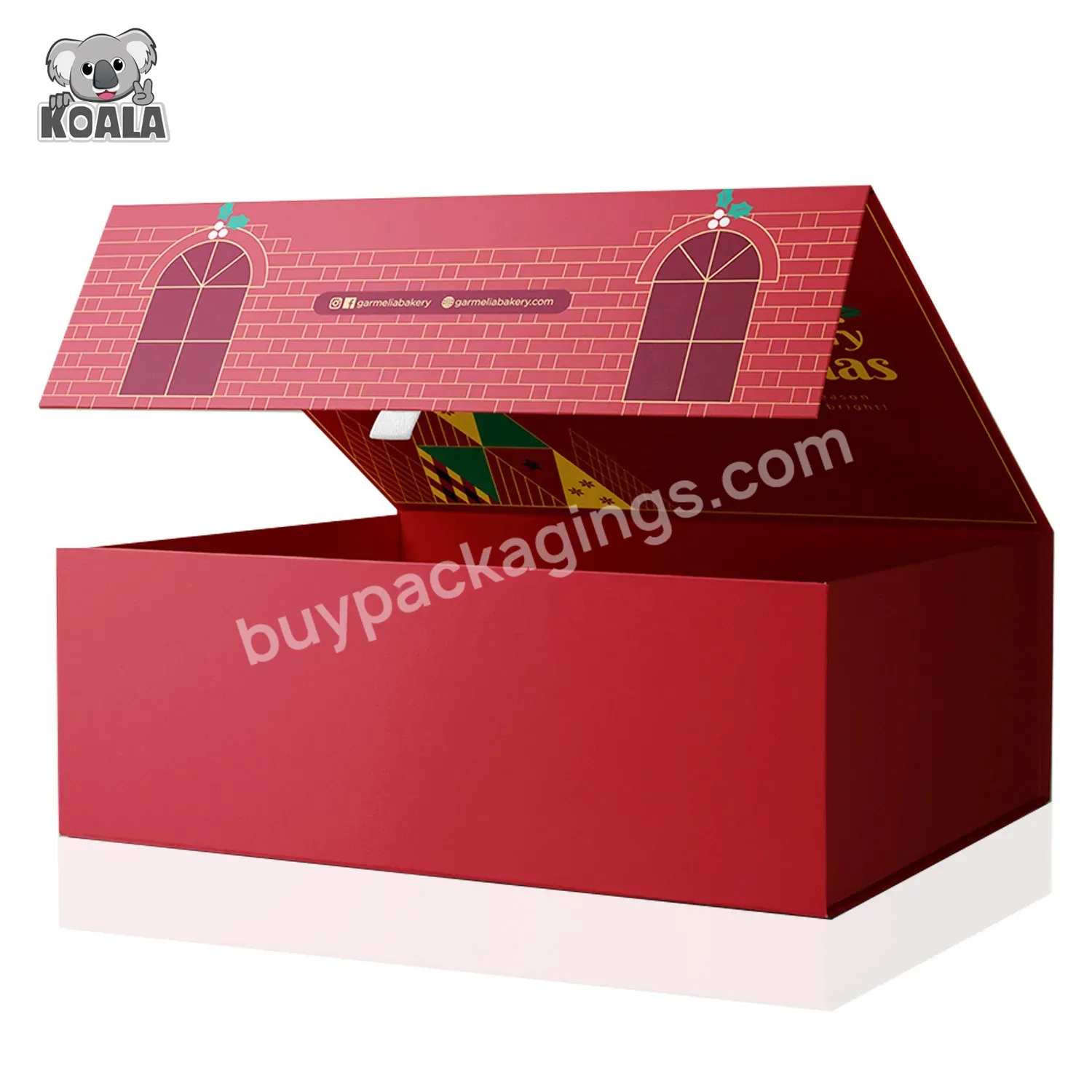 Custom Luxury Magnetic Candy Suprising Wedding Birthday Foldable Red New Year Christmas Packaging Gift Box