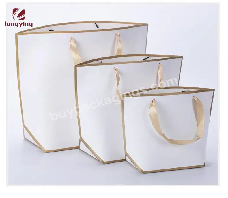 Custom Luxury Matte White Unique Paper Bag With Rope Handle For Shirt Jackets Clothing Branded Paper Bag