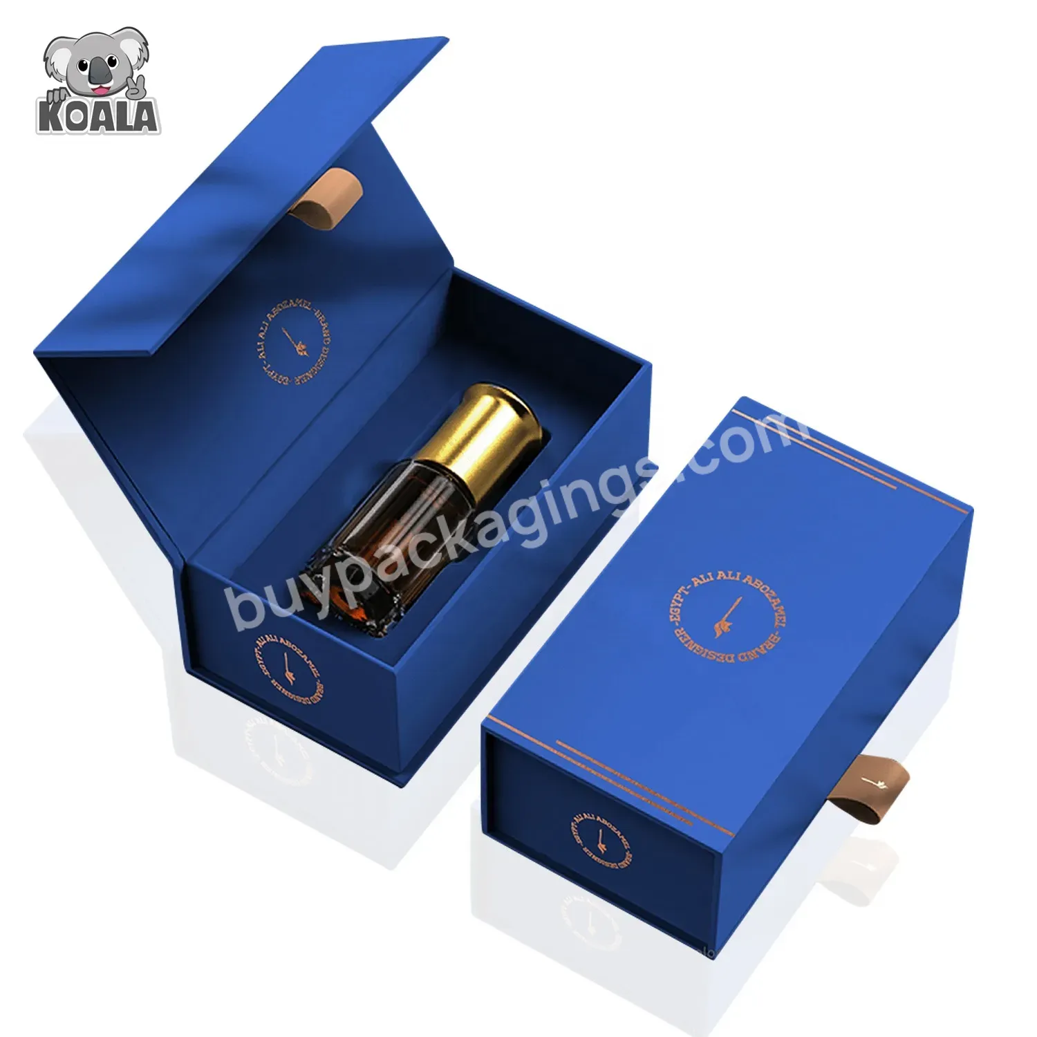 Custom Luxury Packaging Black Print Logo Gift Box Magnetic Golden Black Perfume Box