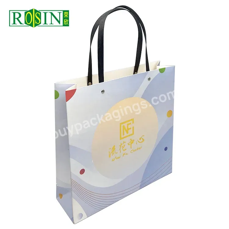 Custom Luxury Packaging Paper Shopping Bag Printed With Your Own Logo And Handle For Fast Food Take Away