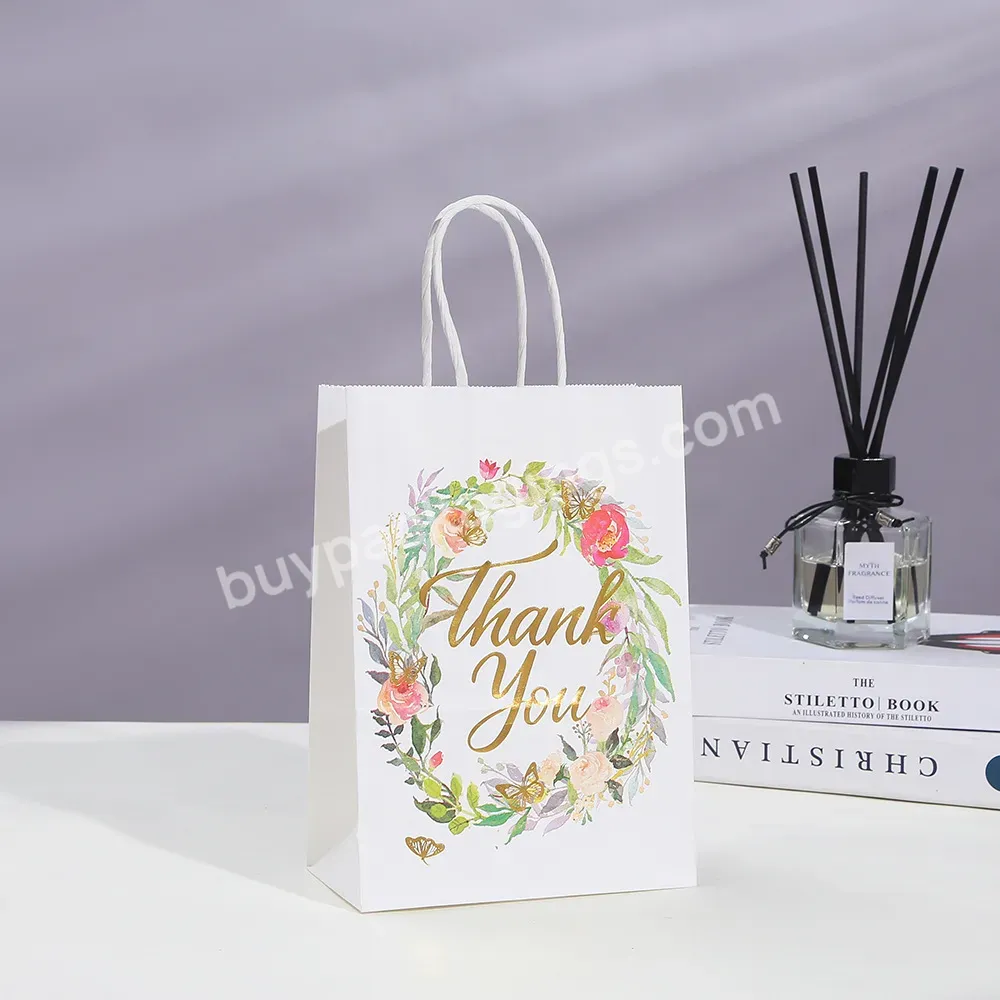 Custom Luxury Paper Bag Thank You Bags For Boutique Gift Thank You Paper Bag With Your Logo