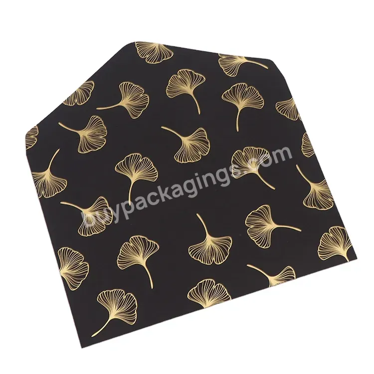 Custom Luxury Paper Gold Foil Stamping Envelope With Your Own Logo