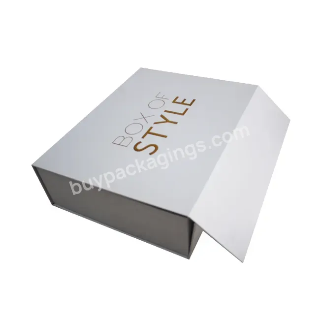 Custom Luxury Paper Magnet Foldable Folding Magnetic Gift Box Garment Apparel Clothing Gift Packaging Box