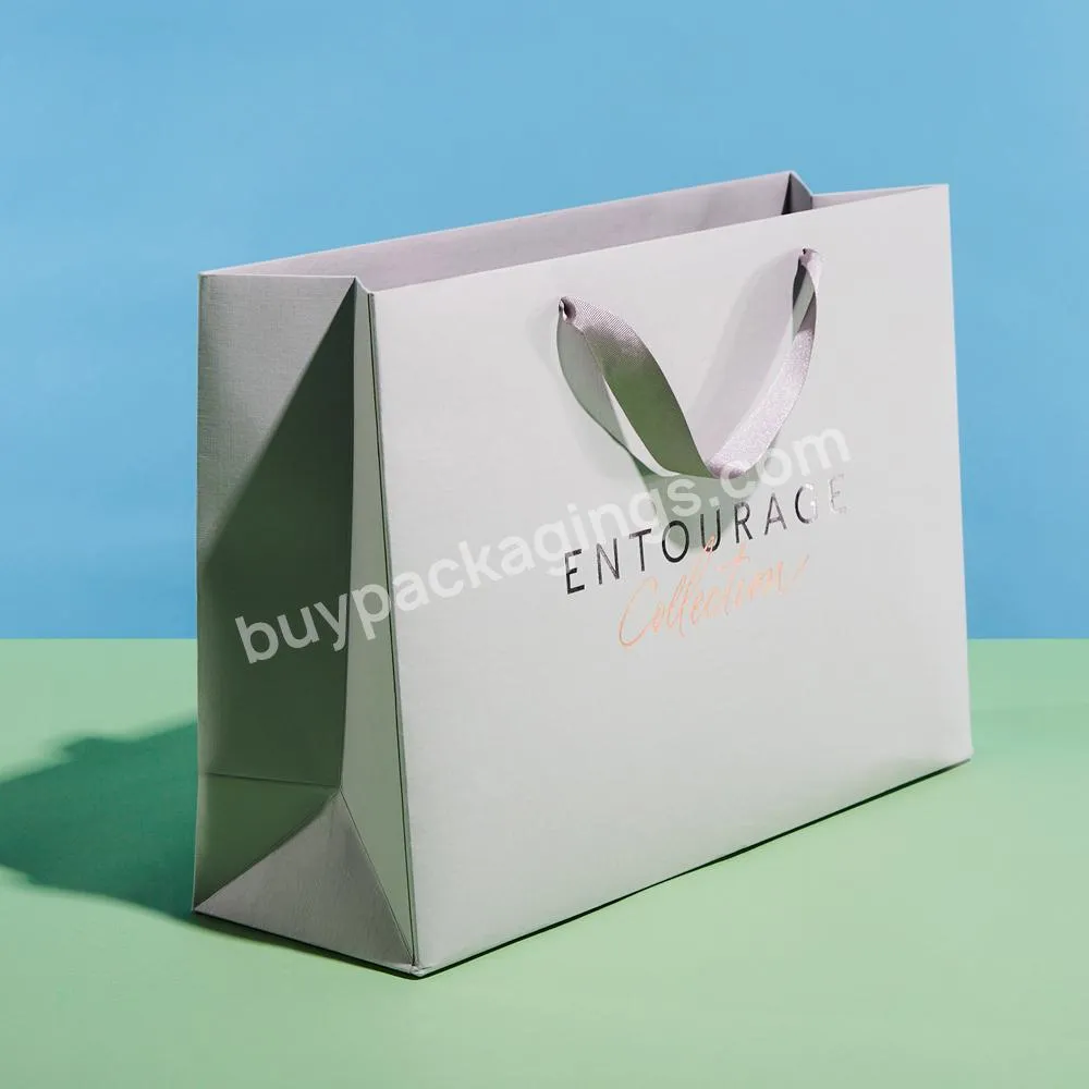 Custom Luxury Product Brand Apparel Paper Bags bolsas personalizadas