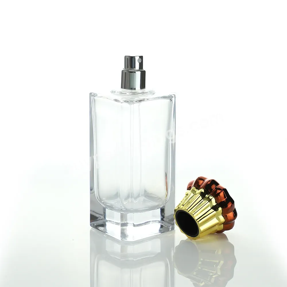 Custom Luxury Round Glass Spray Pump Perfume Bottles Cosmetic Cylinder Bottles With Lid