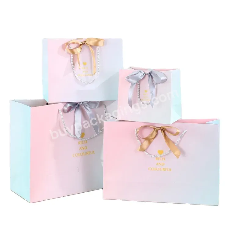 Custom Luxury Shopping Gift Paper Bag Kraft Paper Bag With Handle