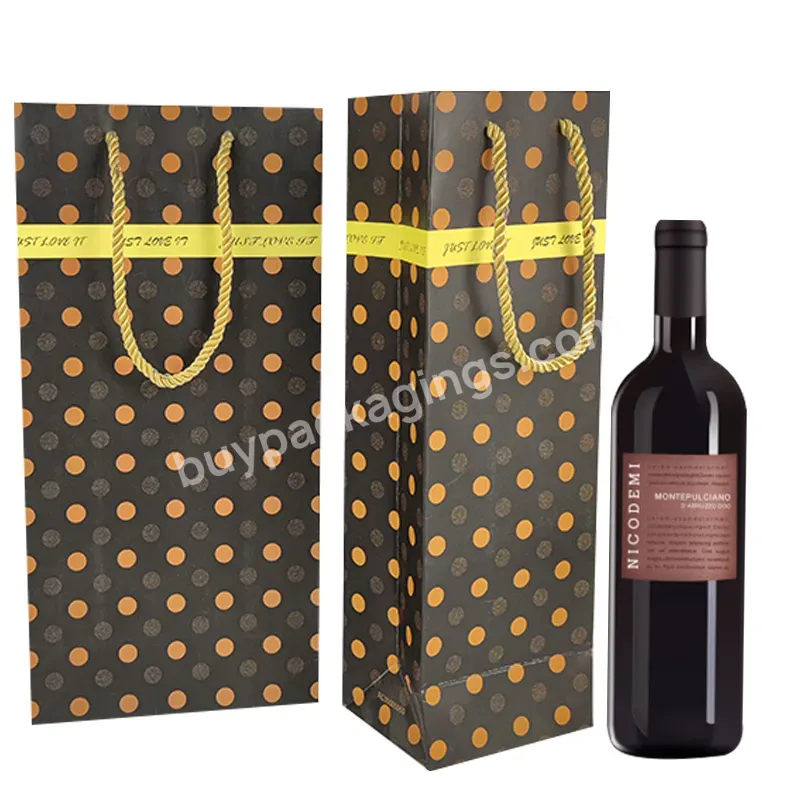 Custom Luxury Shopping Paper Bag Gift Paper Kraft /coated Paper/ White Cardboard Foldable Color Wine Paper Bag With Logo