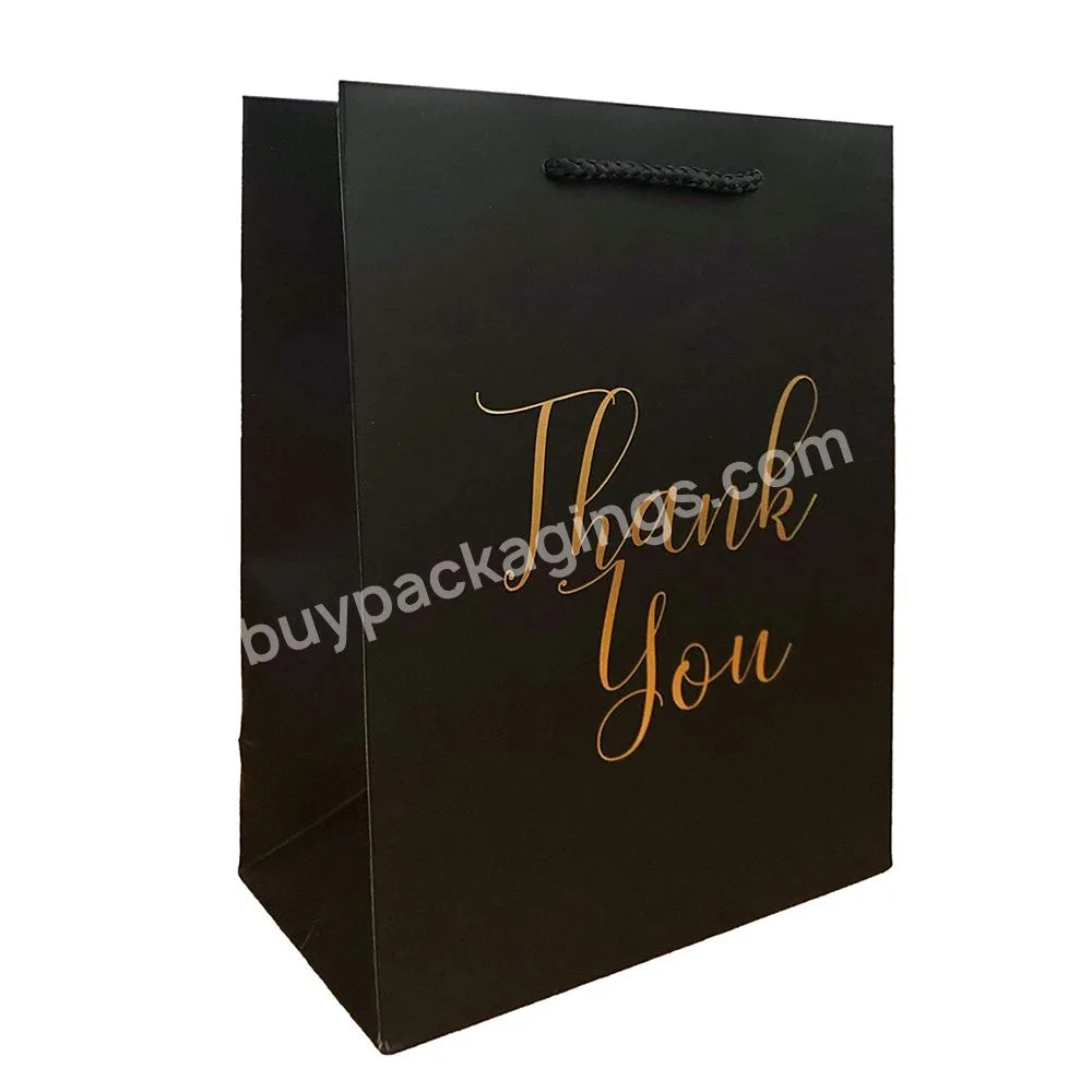 Custom Luxury Thank You Shopping Gift Bags Thank You Paper Bag