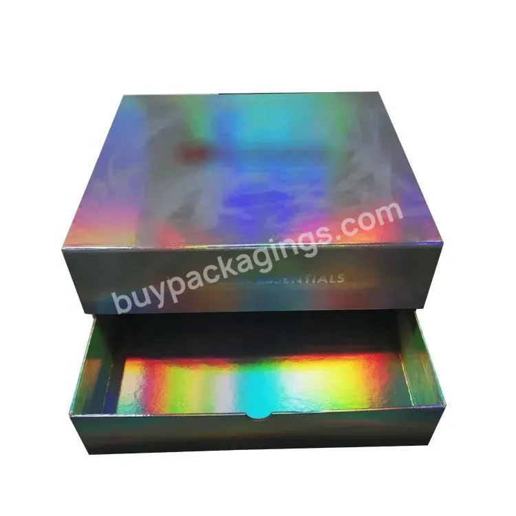 Custom Luxury Two Layers Laser Paper Beauty Design Cardboard Magnetic Gift Box For Hair Extension Packing