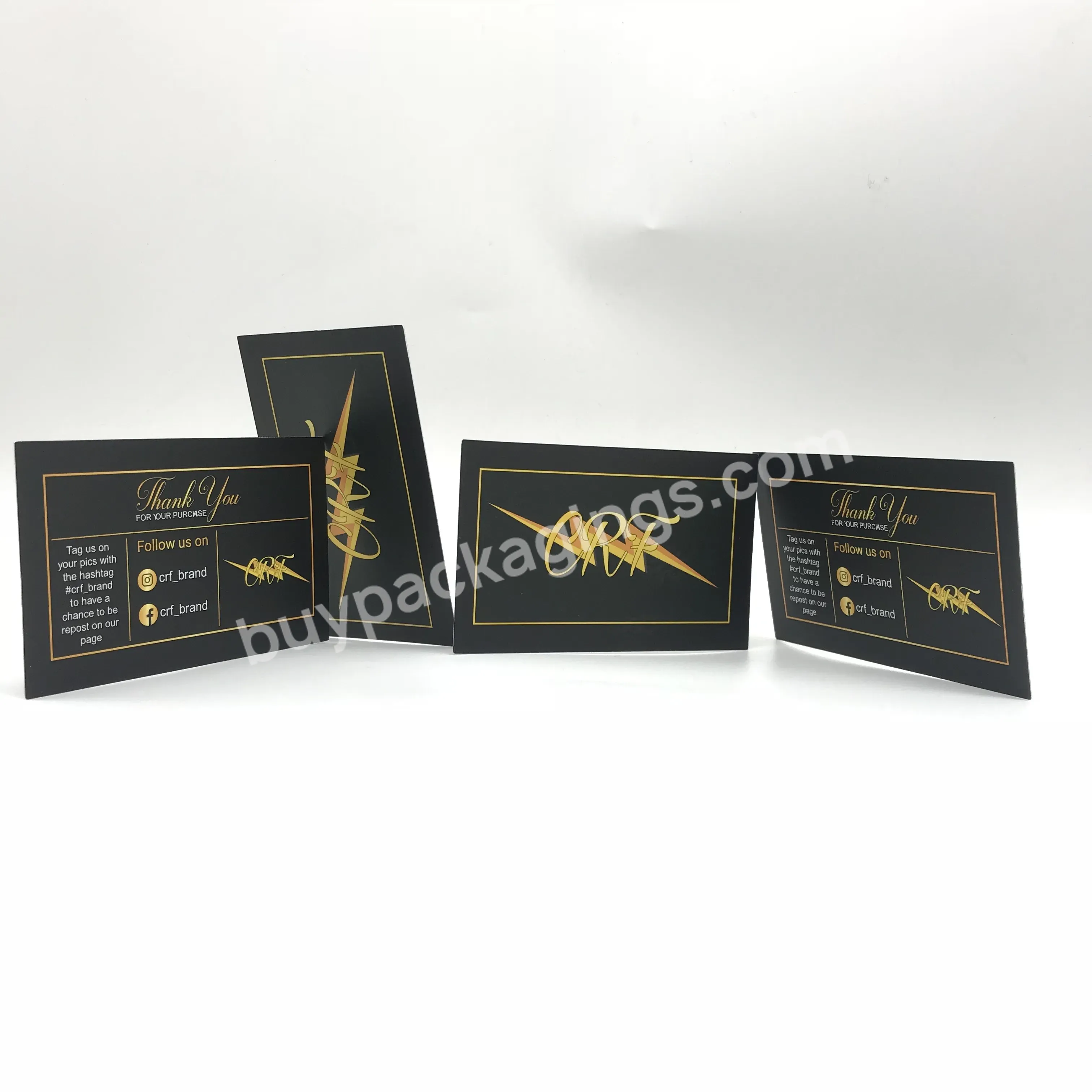 Custom Luxury Various Printing Artwork Business Greeting Paper Card Thank You Paper Card For Package