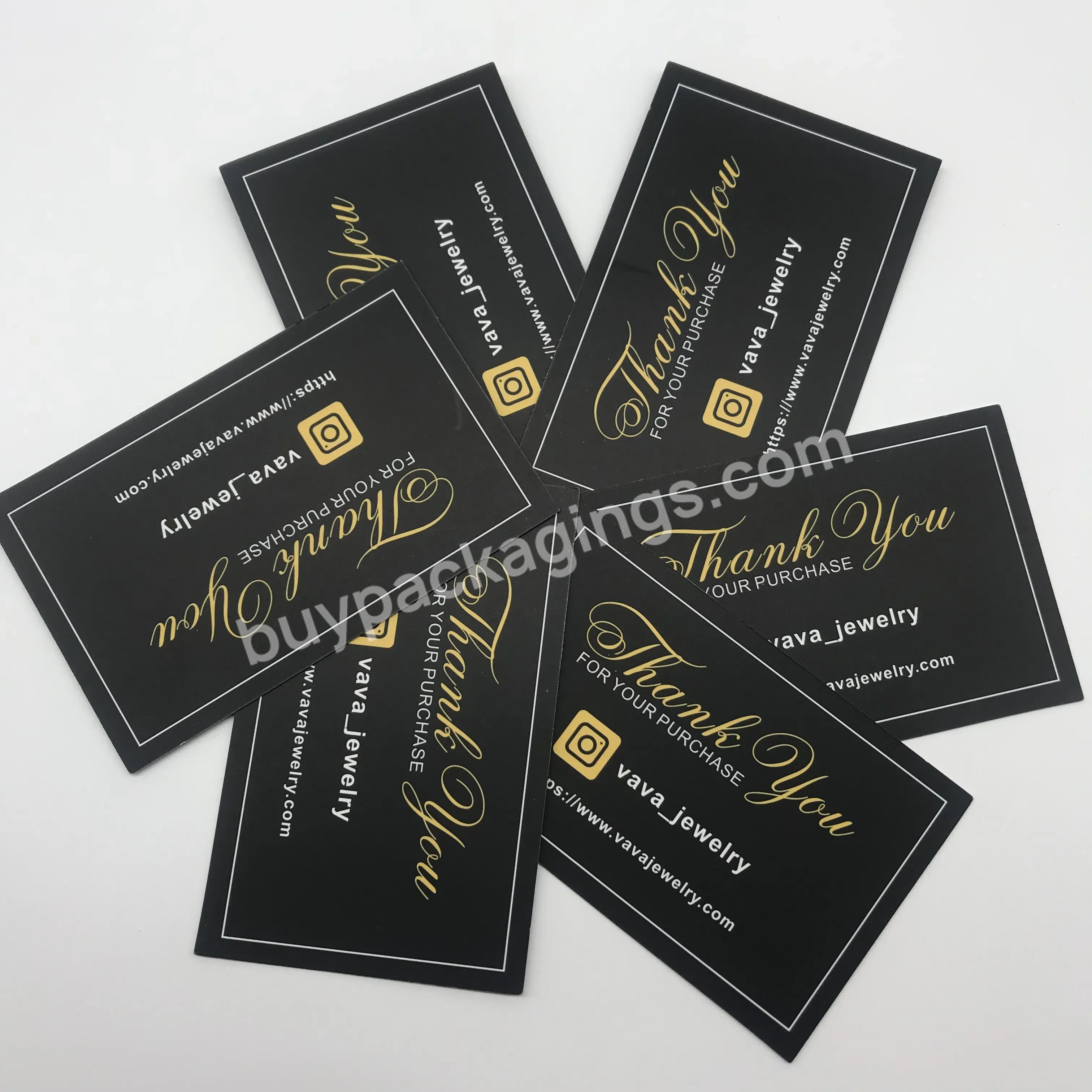 Custom Luxury Various Printing Artwork Business Greeting Paper Card Thank You Paper Card For Package