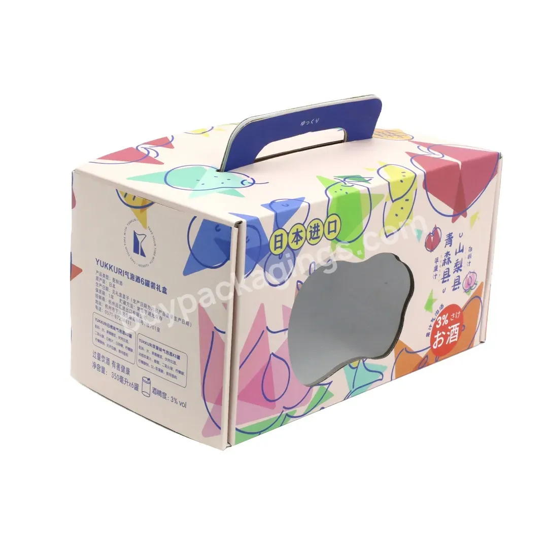 Custom Macaron Swiss Roll Cake Box Takoyaki Box Paper Takeout Gift Food Paper Packaging Box With Handle