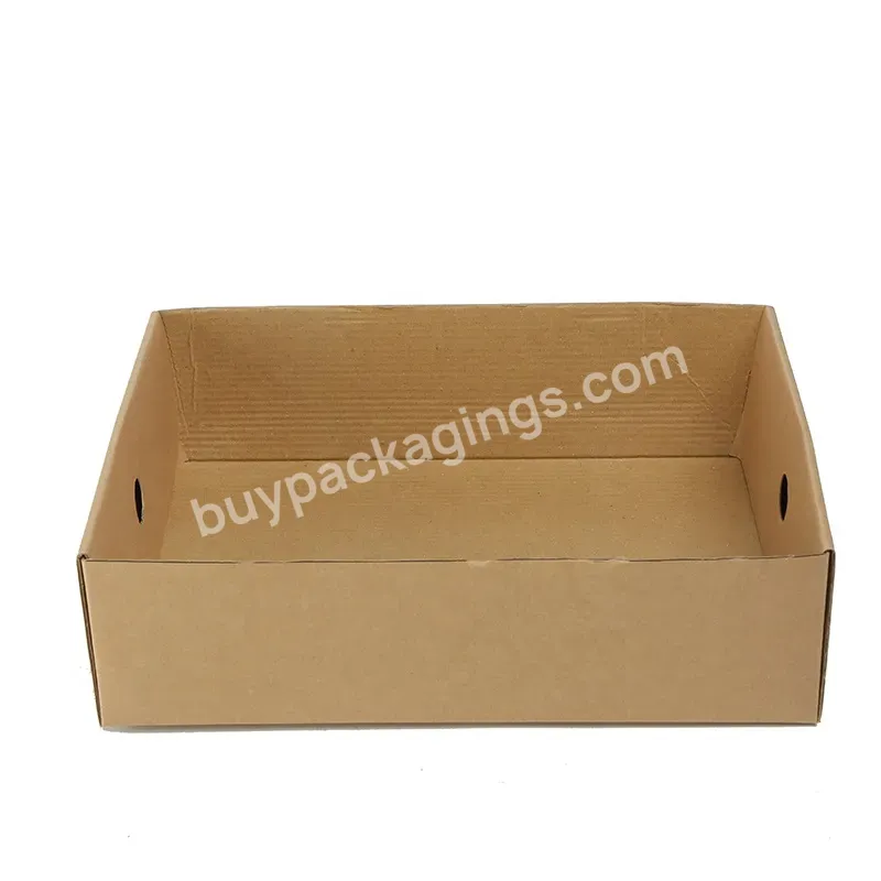 Custom Made Drawer Tray Corrugated Brown Rigid Folding Corrugated Paper Tray Fruit Tray Moving Shipping Mailer Box With Logo