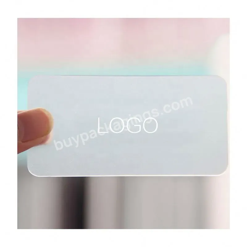 Custom Made Matte Clear Hang Tag Pvc Garment Plastic Hangtag With Logo Printing