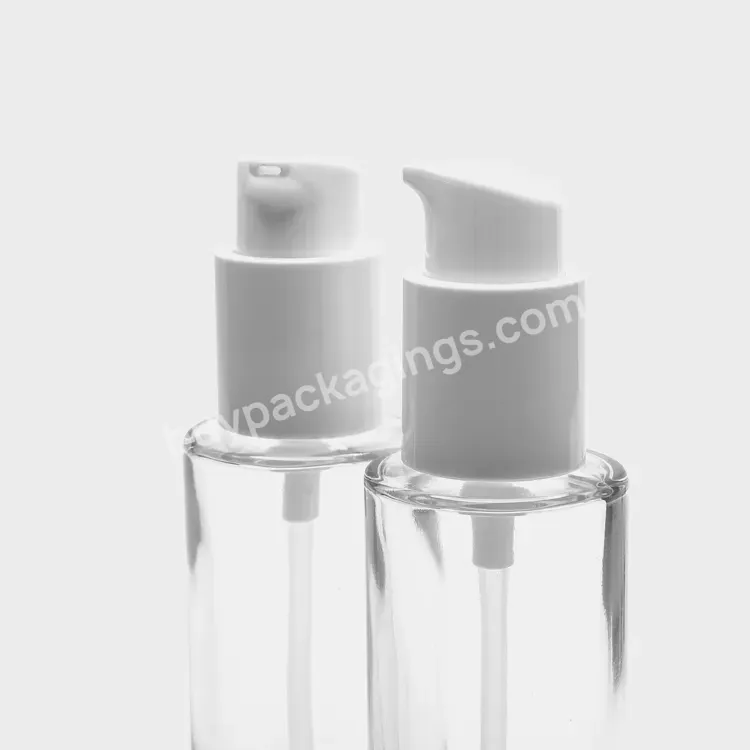 Custom Made Oem 30ml Glass Pump Bottles Containers 30 Ml Serum Oil Wholesale Cosmetic Packaging Silver Collar For Essence Care - Buy Custom Made Oem 30ml Glass Pump Bottles,Bottles Containers,Wholesale Cosmetic Packaging.