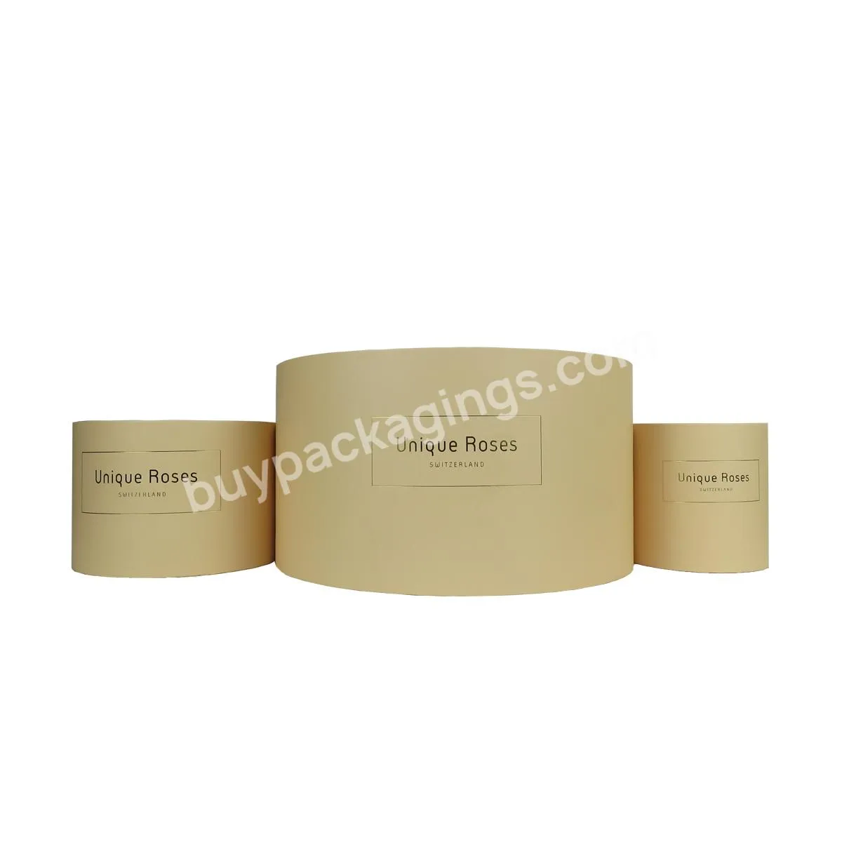 Custom made packaging box matte lamination nested round hat style boxes for roses