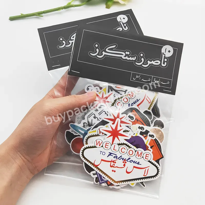 Custom Made Printing Outdoor Sticker Logo Permanent Die Cut Vinyl Pp Label Stickers In Pack