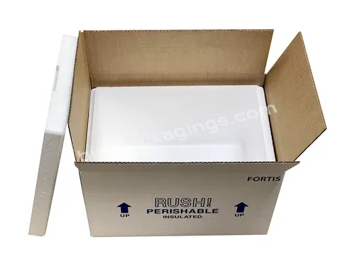 Custom Made Standard Corrugated Kraft Paper Packaging Fish Delivery Seafood Shipping Box Prawns Carton