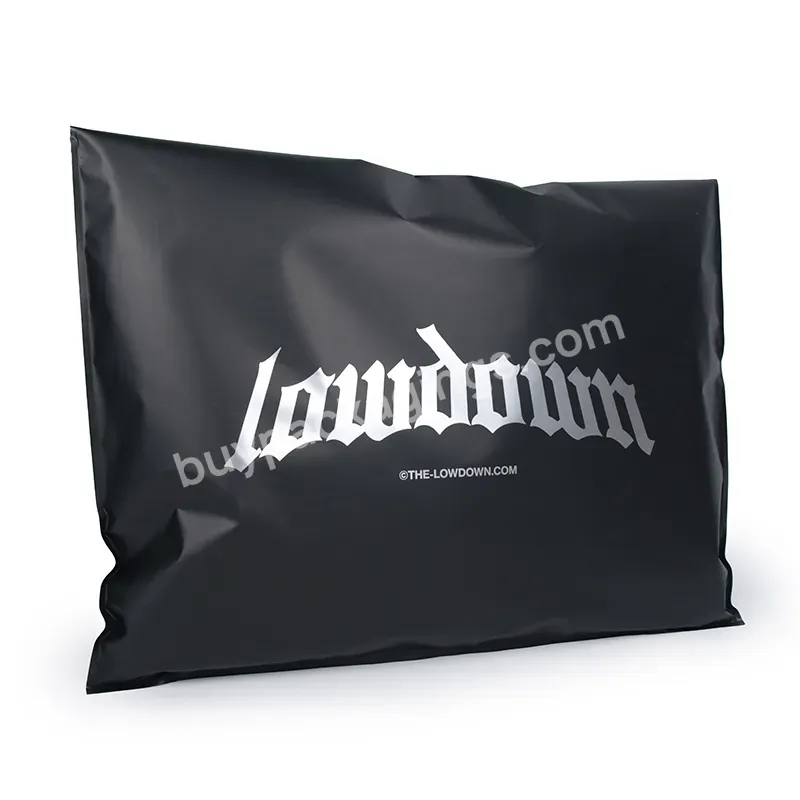 Custom Matte Black Self Adhesive Bags Aluminum Foil Silver Reflectine Packaging Bag For Underwear T Shirts Poly Mailer