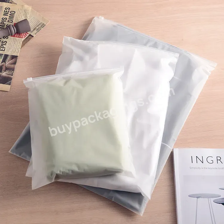 Custom Matte Frosted Plastic Packaging Zipper Bags,T Shirt Swimwear Zip Lock Clothing Bags With Logo