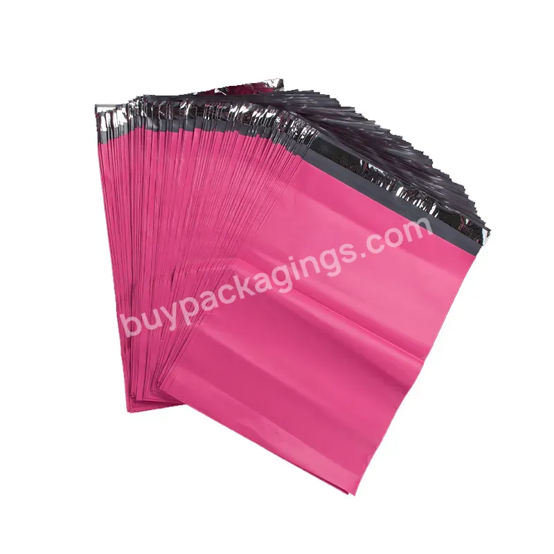 Custom Matte Packing Bags Clothes Packaging Mailing Bags Pink Mailer Recycled White Poly Courier Bag