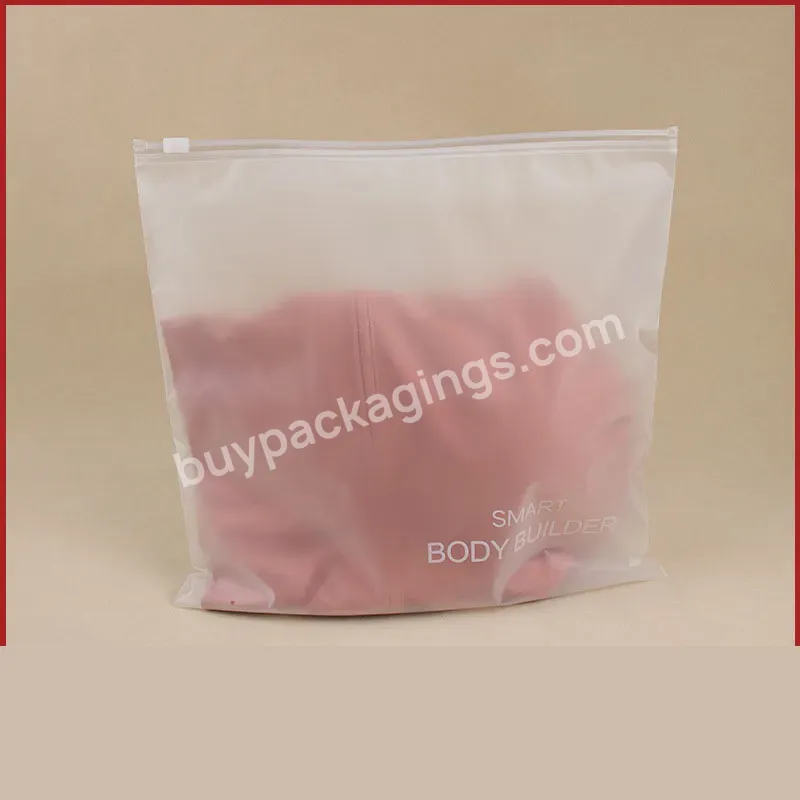 Custom Matte Print Pe Zipper Lock Poly Zipper Lock Waterproof Frosted Plastic Packaging Bag For Clothes Bag