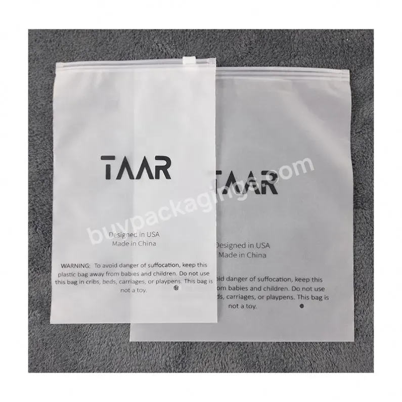 Custom Matte White Plastic Packaging Clothing Zipper Bag,Frosted Zip Lock Bag For Jewelry Packing