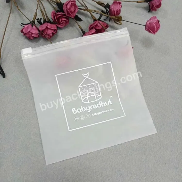 Custom Matte White Plastic Packaging Clothing Zipper Bag,Frosted Zip Lock Bag For Jewelry Packing