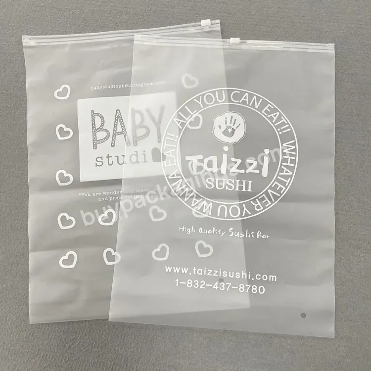 Custom Matte/frosted Apparel Biodegradable Ziplock Bags With Logo Swimwear Package Zipper Bags Wholesale