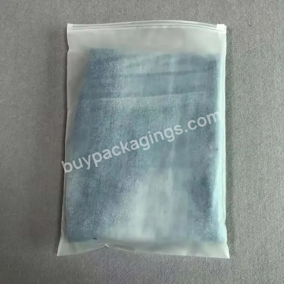 Custom Matte/frosted Biodegradable Plastic Packaging Zipper Bags T Shirt Zip Clothing Bags With Logo