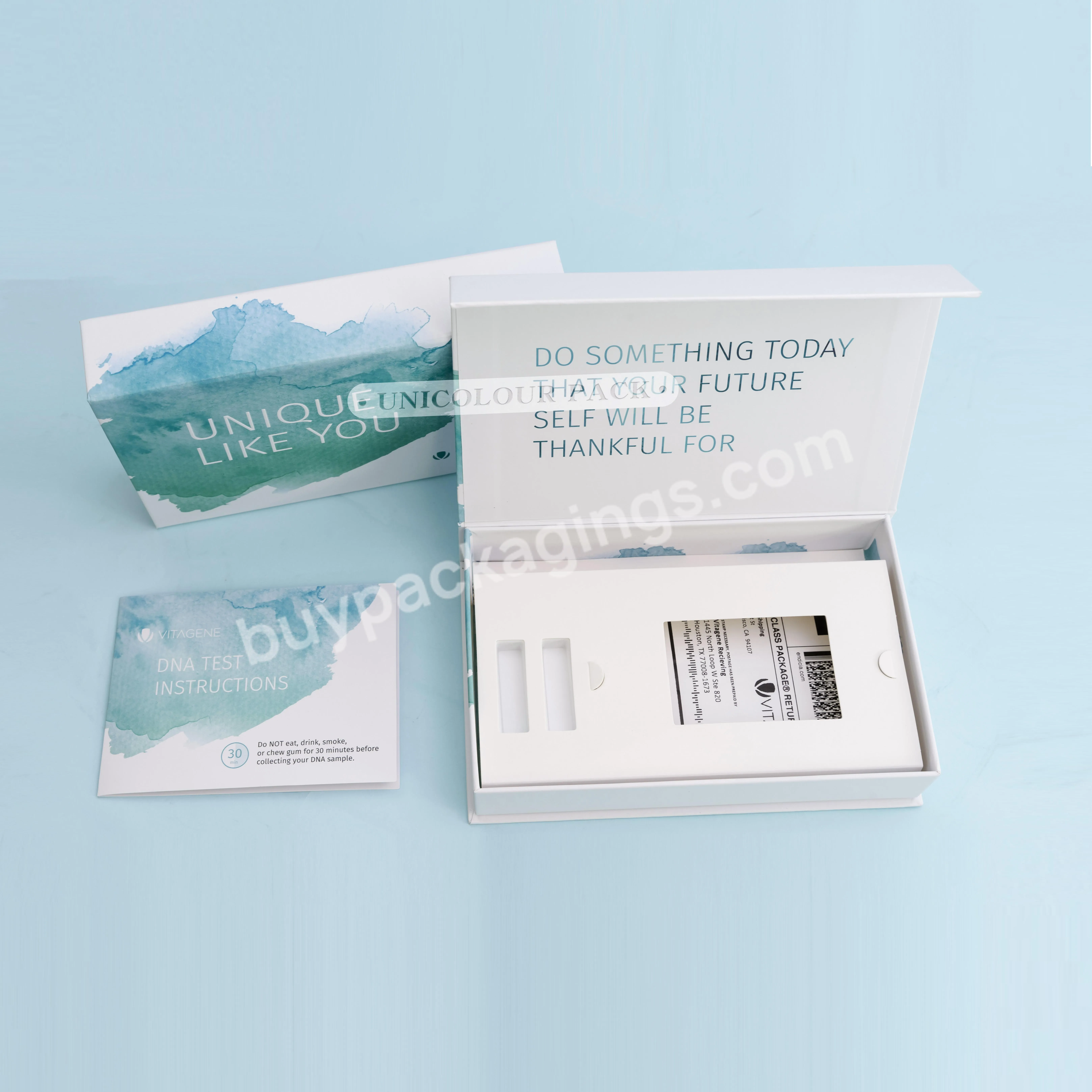 Custom Medical Packaging Boxes Foam Insert Gene Dna Kit Box