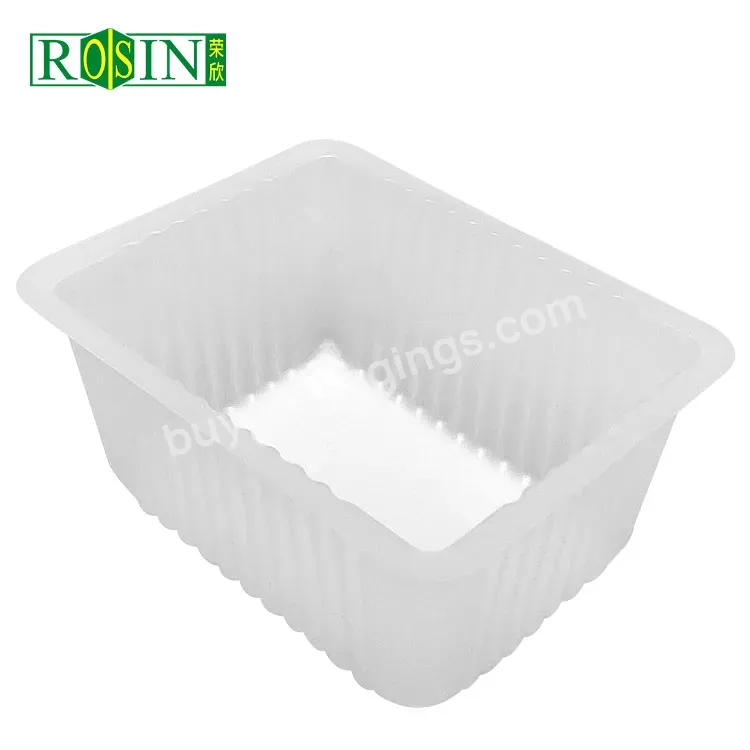Custom Mini Blister Disposable White Pp Square Plastic Snack Frozen Food Packaging Tray For Inner Packaging