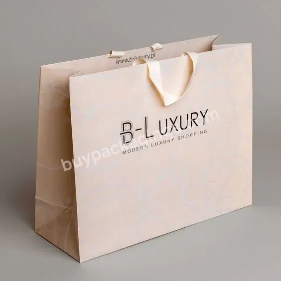 Custom Modern Design High End Europe Grey Luxury Special Fashionable Clothes Packing Shopping Papers Bags For Fashion Brand